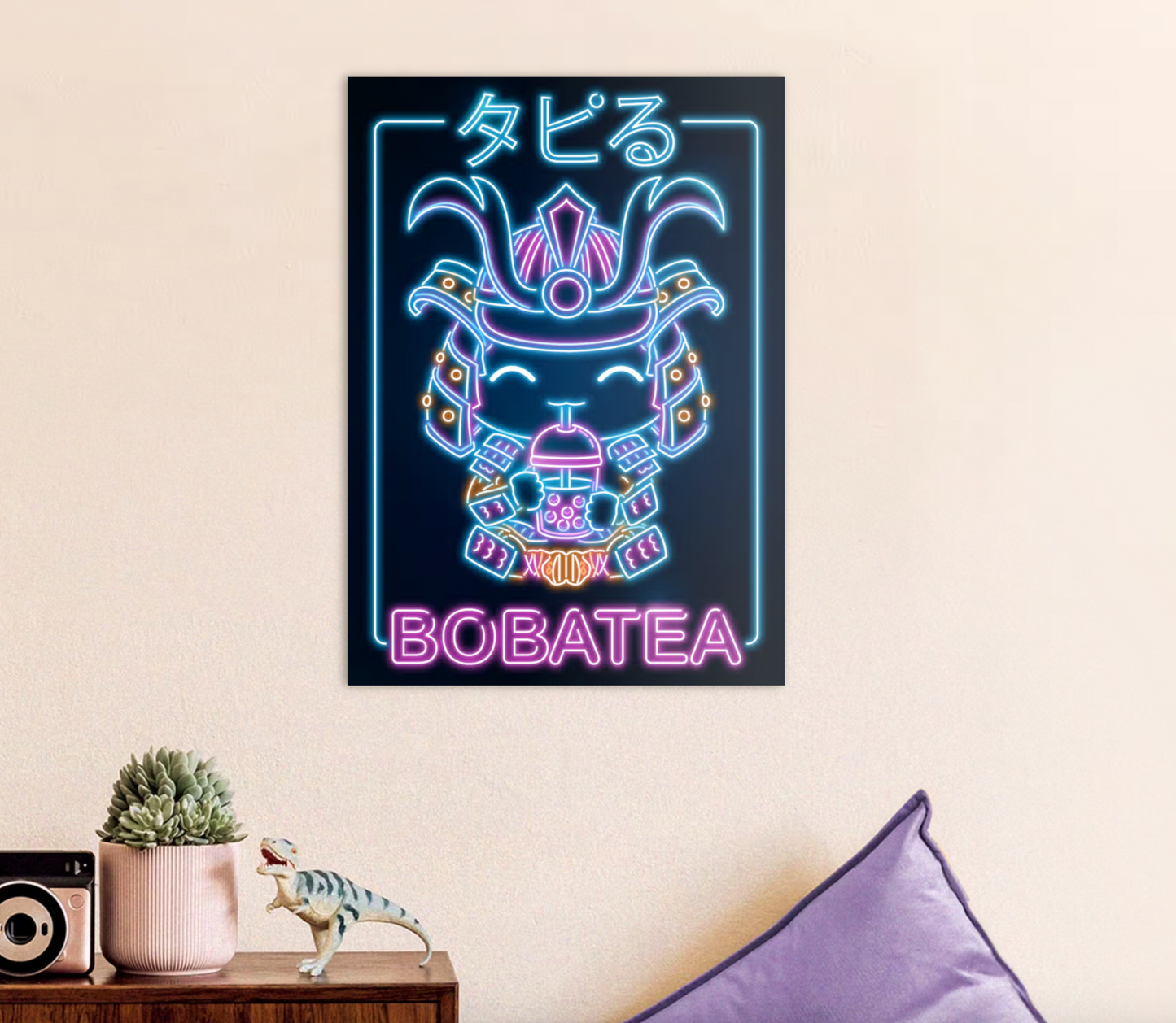 Retro Boba Tea Samurai